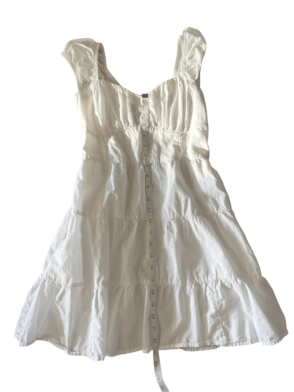 Hollister White Short Sleeve Sundress